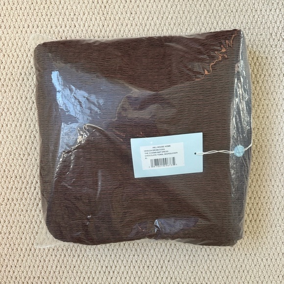 Hill House Cosima Nap dress. Chocolate Tonal Seersucker. XL. NWT - Picture 8 of 8